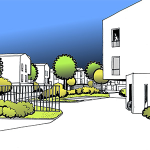 60 Logements collectifs à GRANDE SYNTHE - Projet du cabinet d'architectes Chelouti Tourcoing